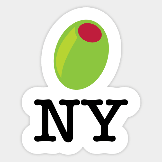 Olive NY Food Pun Green Olive Meme Sticker by PodDesignShop